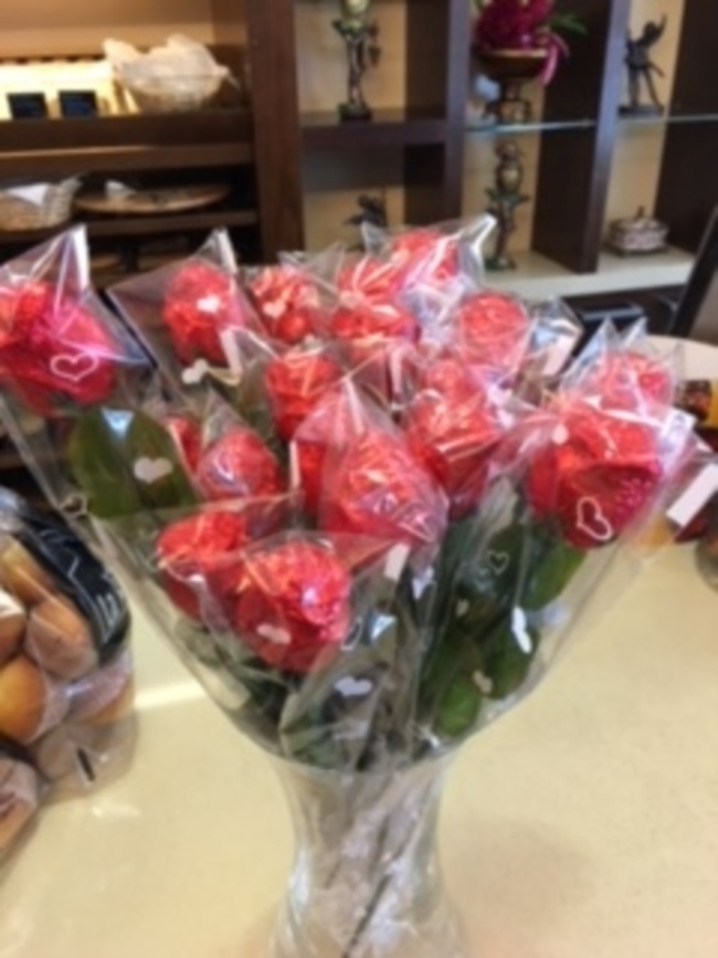 Rosas de chocolate