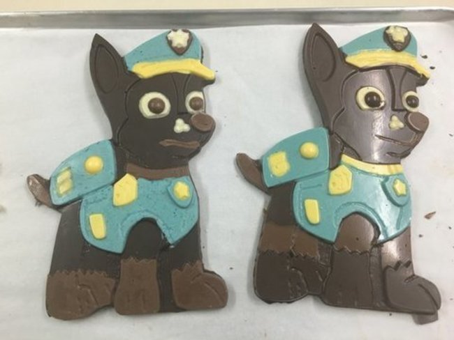 Elaboración de figuras de chocolate