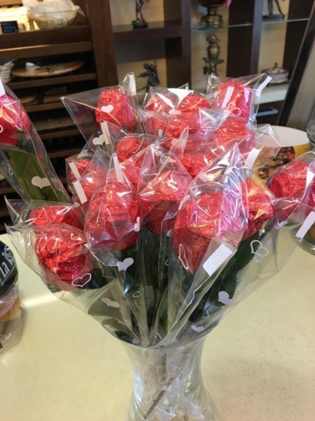 Rosas de chocolate