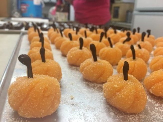 Calabazas de yema y chocolate