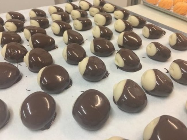 Castañas de almendra y chocolate