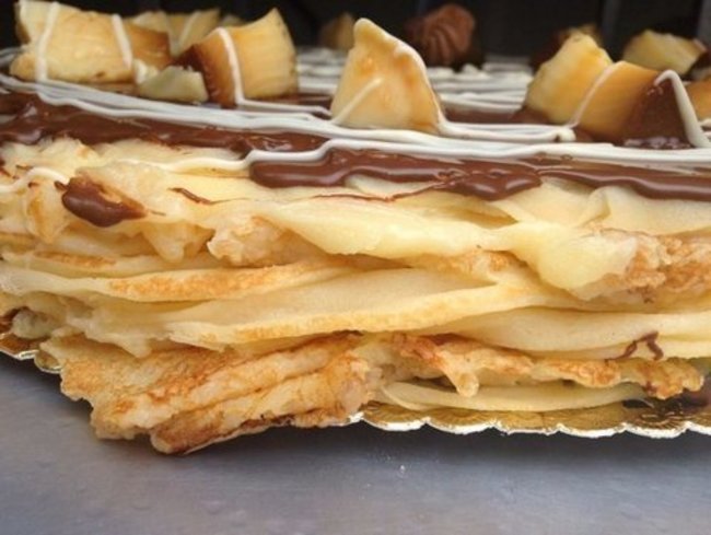 Tarta de frixuelos y chocolates
